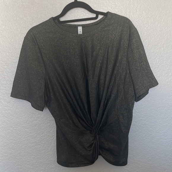 NWOT Lululemon Crescent sparkle twist front tee - Picture 2 of 4